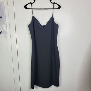 Vintage Midi Dress Womens 8 Babydoll V Neck Zip Back 90s Y2K Union Made Retro